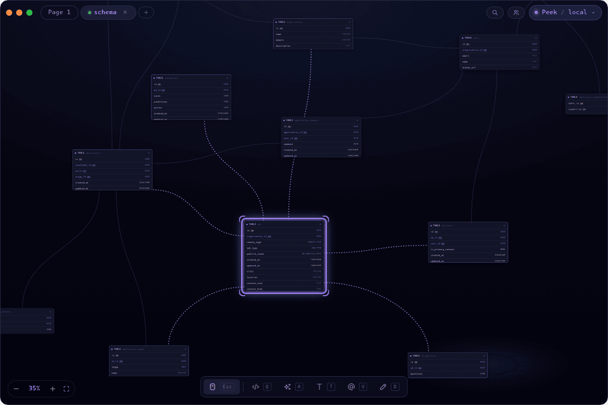 Schema explorer